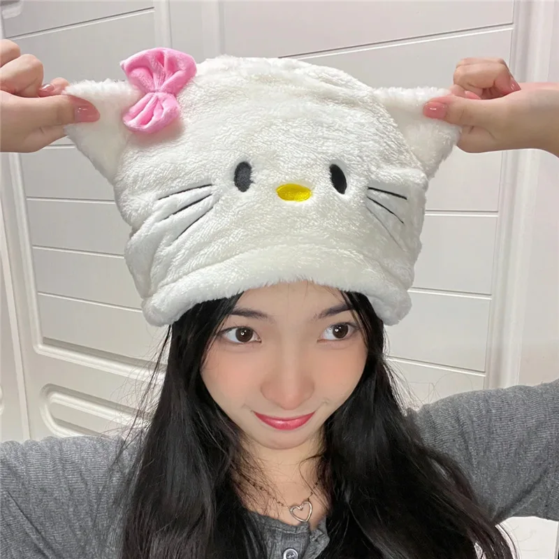 Женская плюшевая Шапка-бини зимняя модная с милым мультяшным рисунком теплая