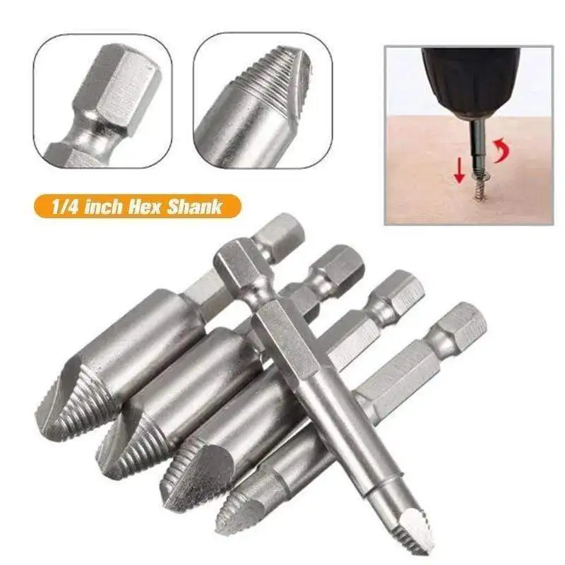 

Screw Extractor 5 Pcs High Speed Screw Damaged Remover Set Extractor Drill Bit Set Broken Bolt Remover Stripped Tool Ferramentas