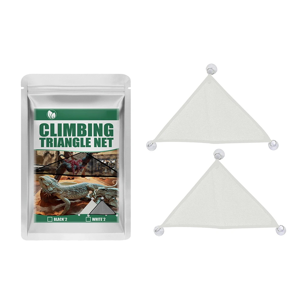 

Reptile Hammock Lounger Ladder Accessories Set Triangular Mesh for Bearded Dragons Anole Geckos Lizards Snakes