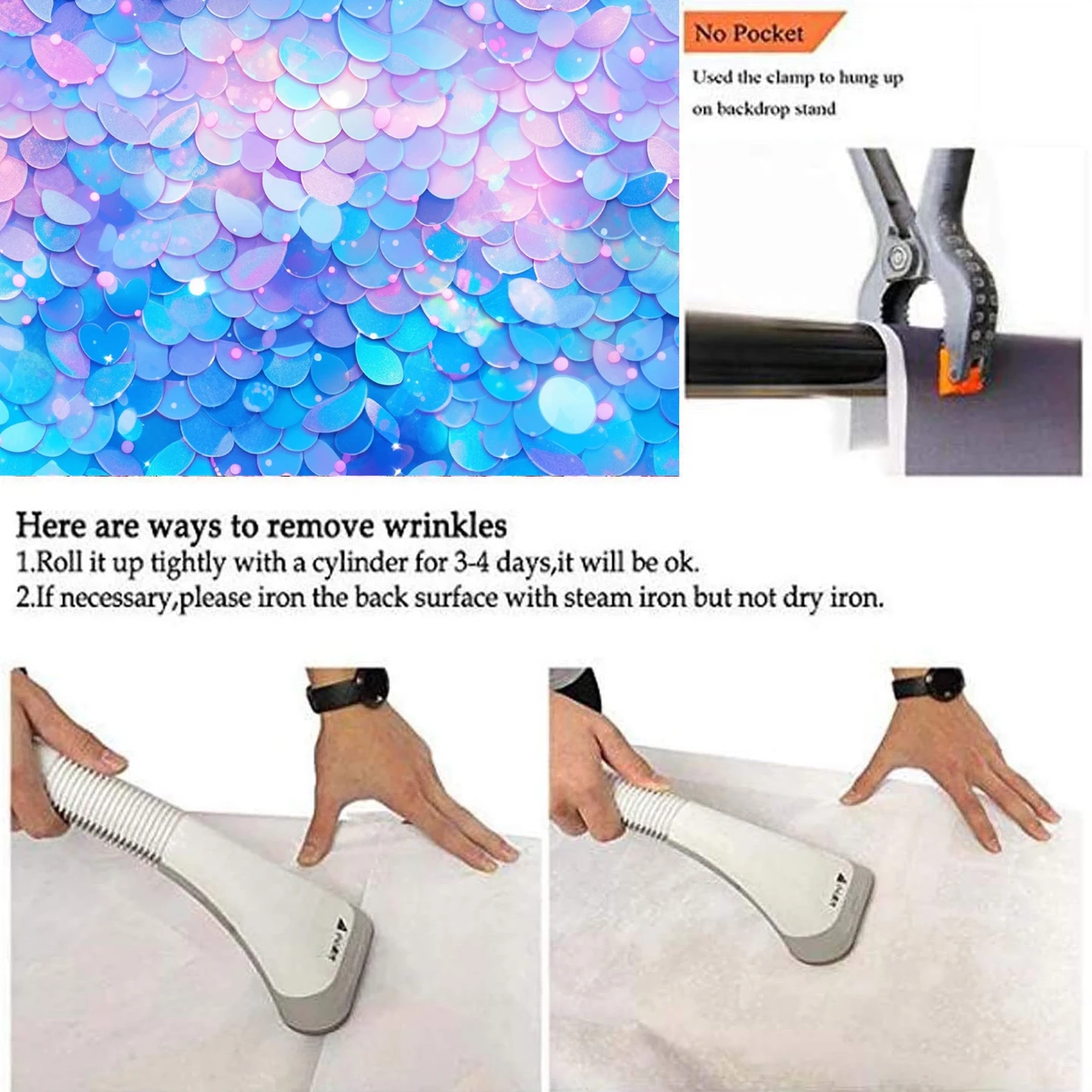 Фон для фотосъемки с изображением Русалочки 10/8/7/6 футов