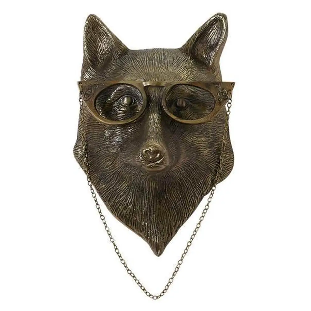 

New Resin Simulation Animal Sculpture Wall Wolf Head Status Bear Figure Decor Bar Mural Sculptures Ornaments Home Accessories