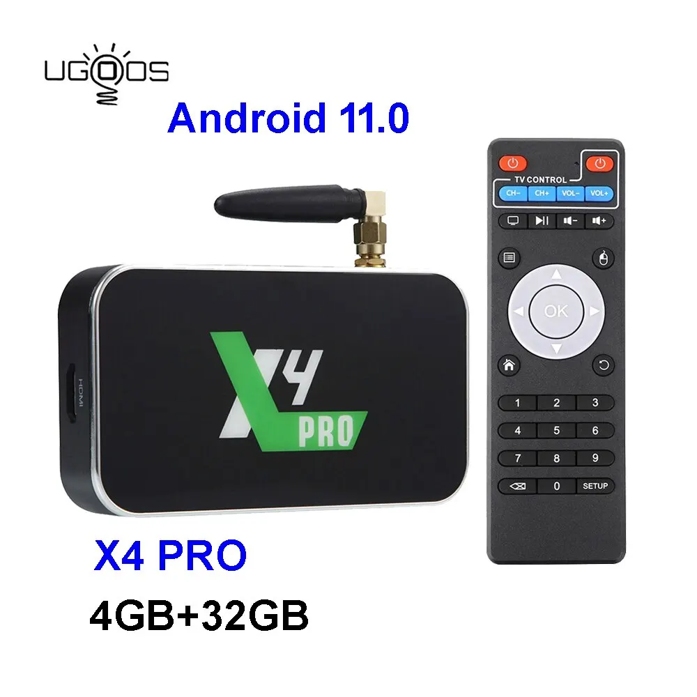 

Приставка Смарт-ТВ Ugoos X4 PRO, Android 11, 4 + 32 ГБ, 4 + 64 ГБ, 4 + 16 ГБ, DDR4