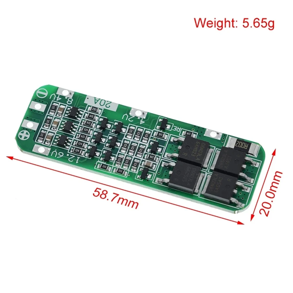 

3S 20A Li-ion Lithium Battery Charger PCB BMS Protection Board 12.6V Cell Module Charging Solar Portable Device Charger Module