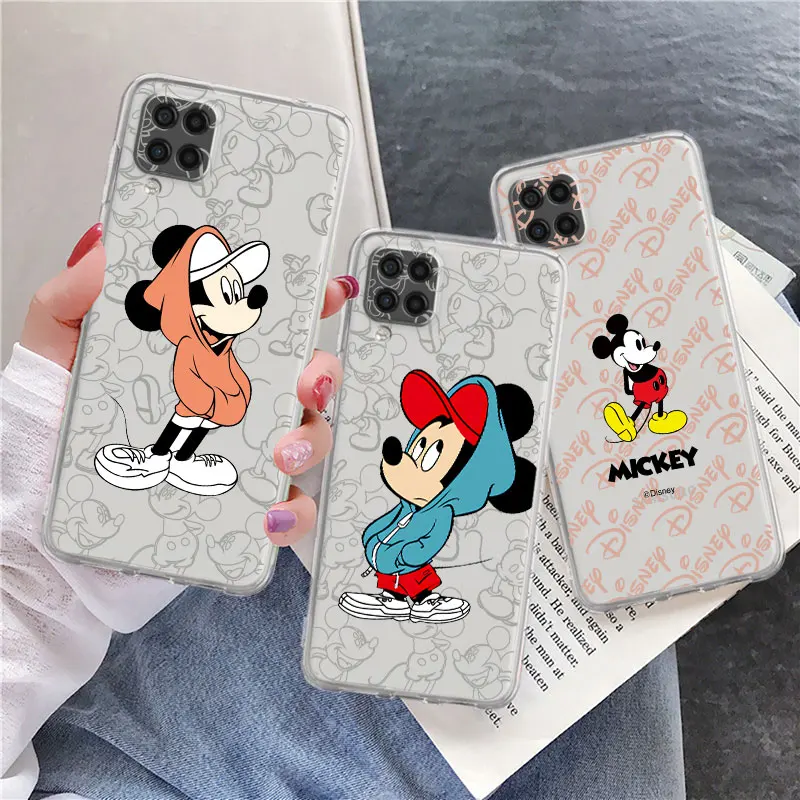 

Clear Case For Samsung Galaxy A52 A12 A51 A32 A21s A71 A32 A22 50 A70 A31 A72 5G Phone Cover Mickey Mouse Cartoon