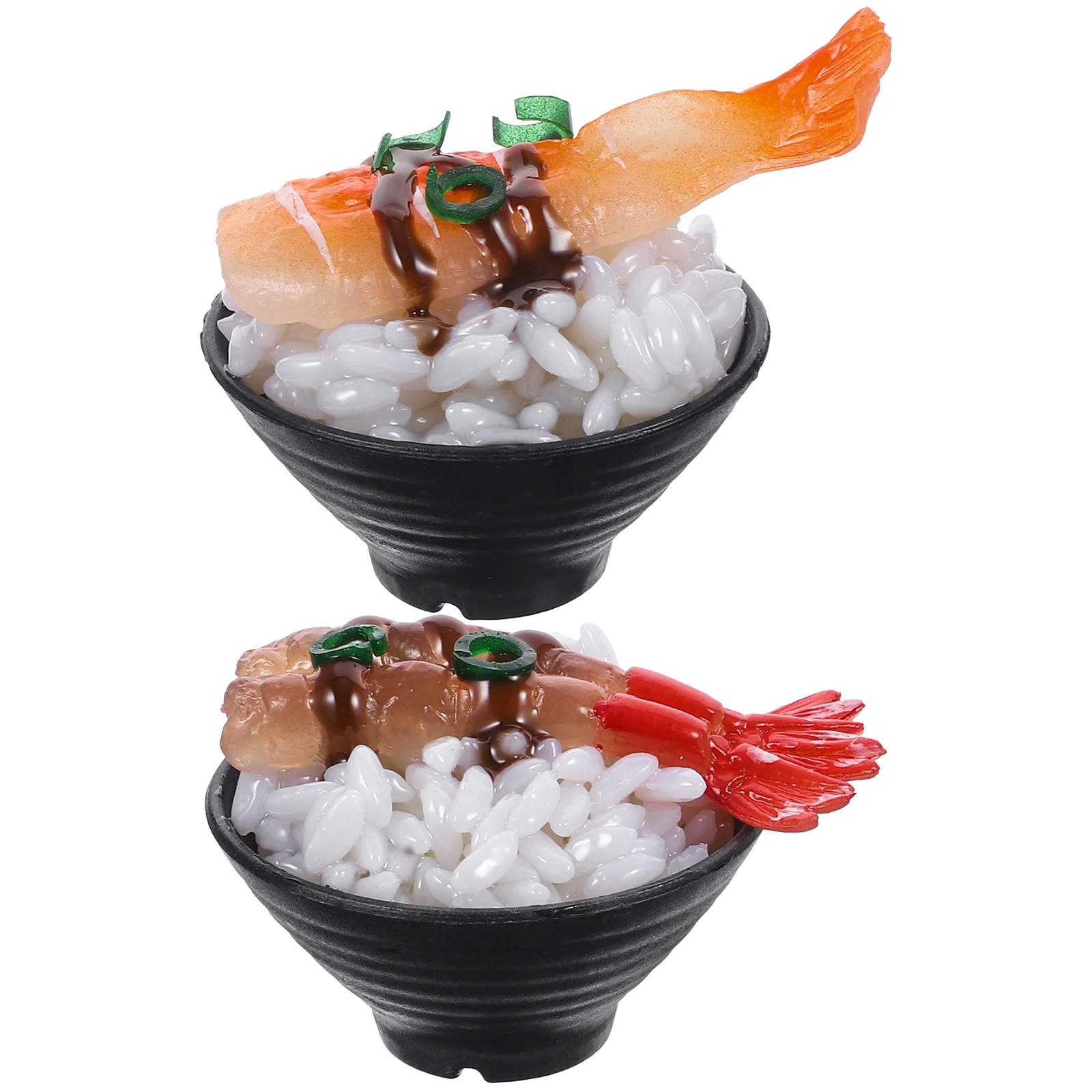 

2 Pcs Simulated Sushi Rice Rayan Toys Kids Cupcake Model Food Play Sushi Toy Pvc Fake Sushi Sample Child