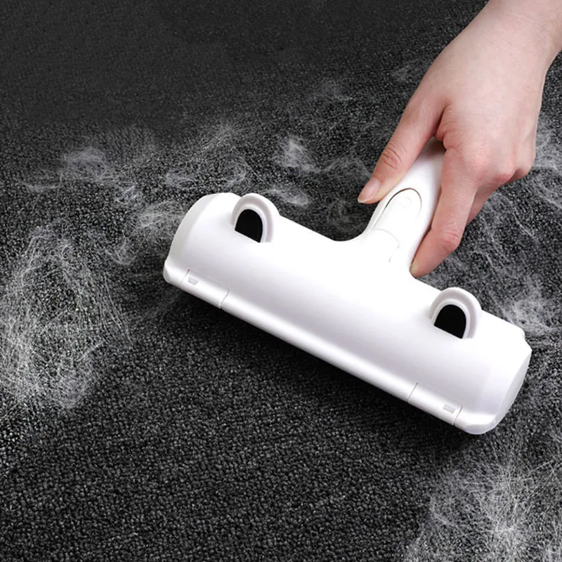 

2-Way Remove Pet Hair Roller Dog Hair Remover Brush Carpet Cleaning Brush Cat Lint Sticking Roller Carpet Cleaner Brushes Gloves