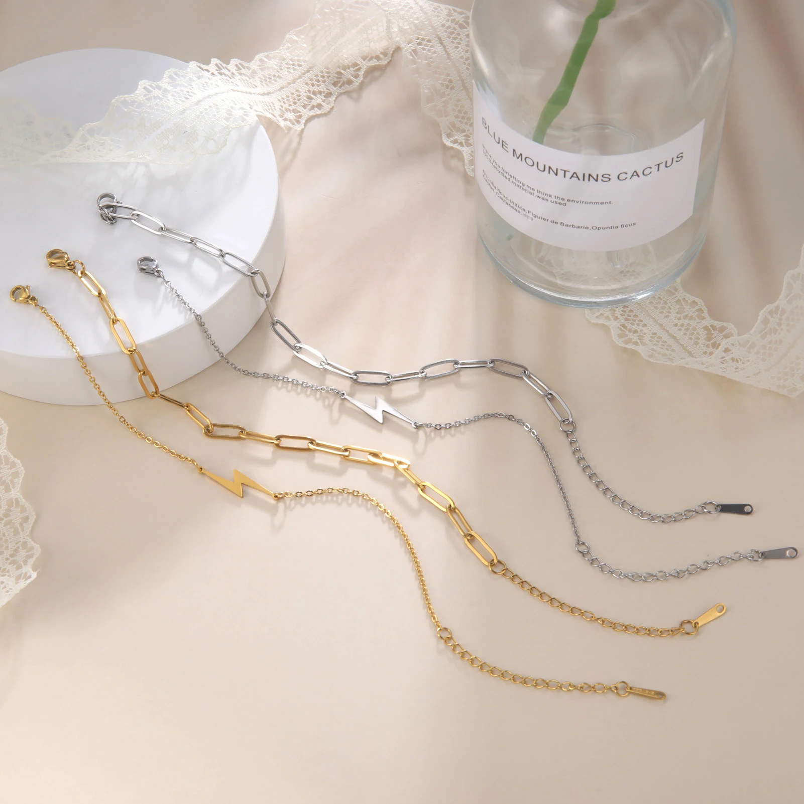 Kkjoy модные браслеты из нержавеющей стали золотого цвета с молнией для женщин