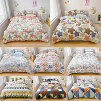 hongbo cartoon bedding sets duvet cover small fresh styles pillowcase sheet cotton