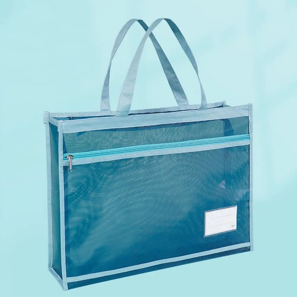 Durable A3 Zipper Pouch Bag Large-capacity Creative Document Book with Handle Waterproof Multi-layer File Organizer School