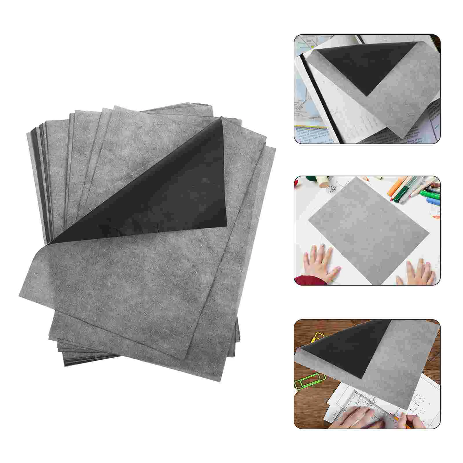 

100 листов графитовой углеродной переводной бумаги, принадлежности для рисования, копия, трассировка офиса, черный