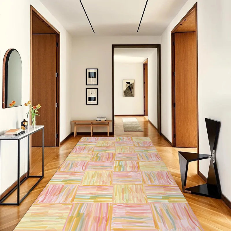

Home Long Corridor Hallway Carpet Grid Floral Rug for Living Room Prayer Bedroom Carpets Non-slip Kitchen Mat Floor Area Rug