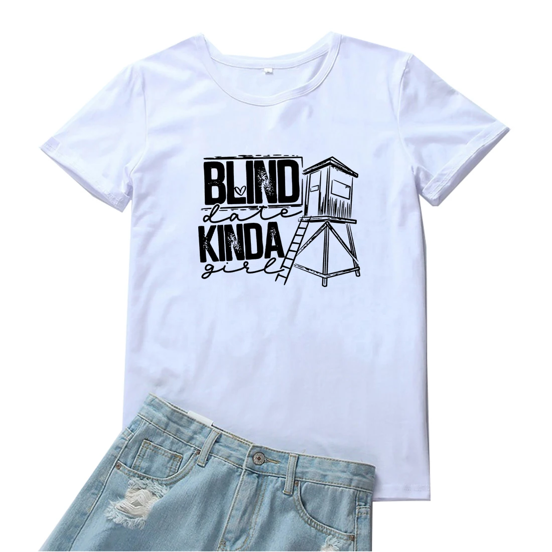 

Женская футболка с принтом «Слепые свидания», забавная хлопковая футболка с короткими рукавами и надписью «Харадзюку»