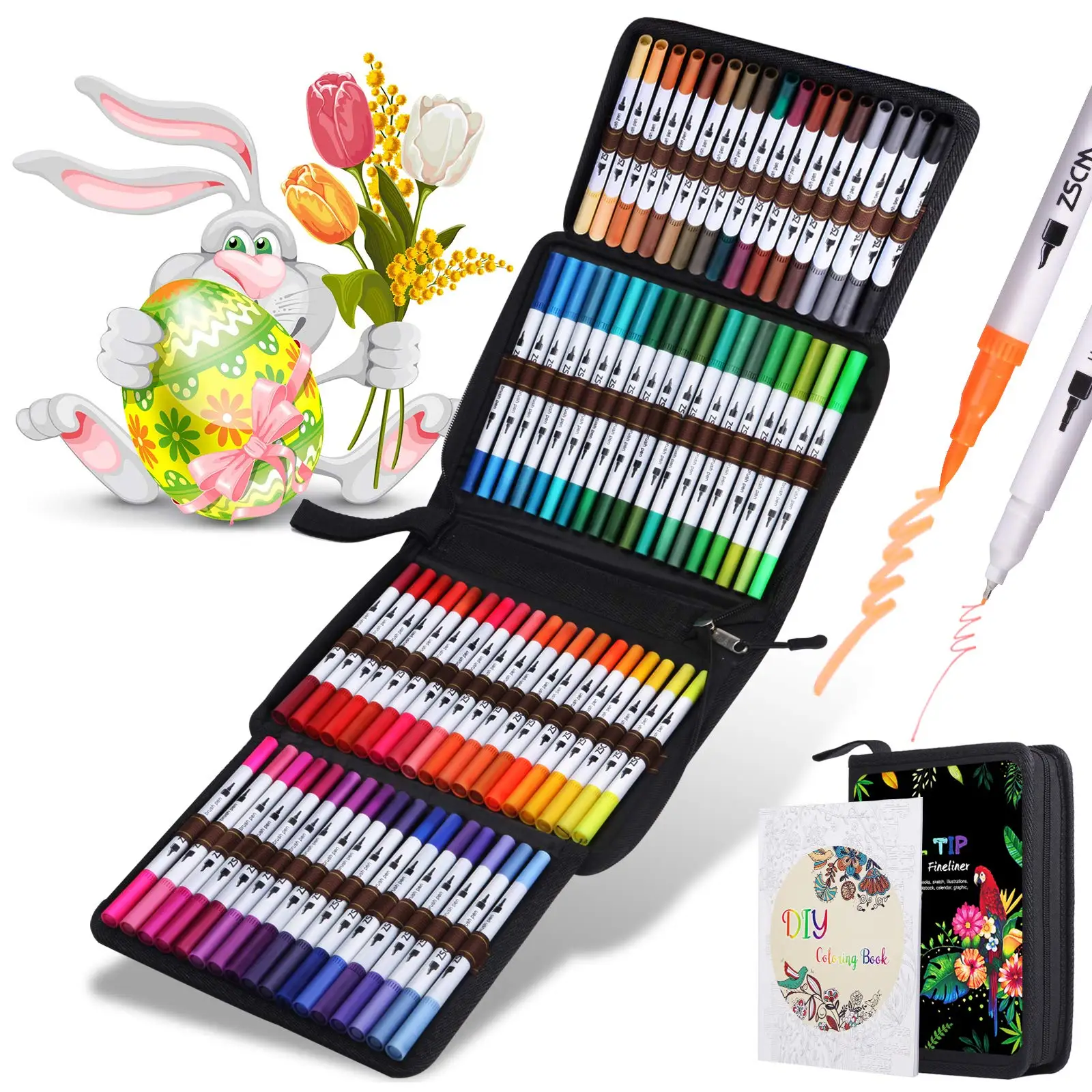 72-color Double-headed Brush Art Marker Marker Color Stationery Office Supplies ZSCM Art Office School Student Painting book