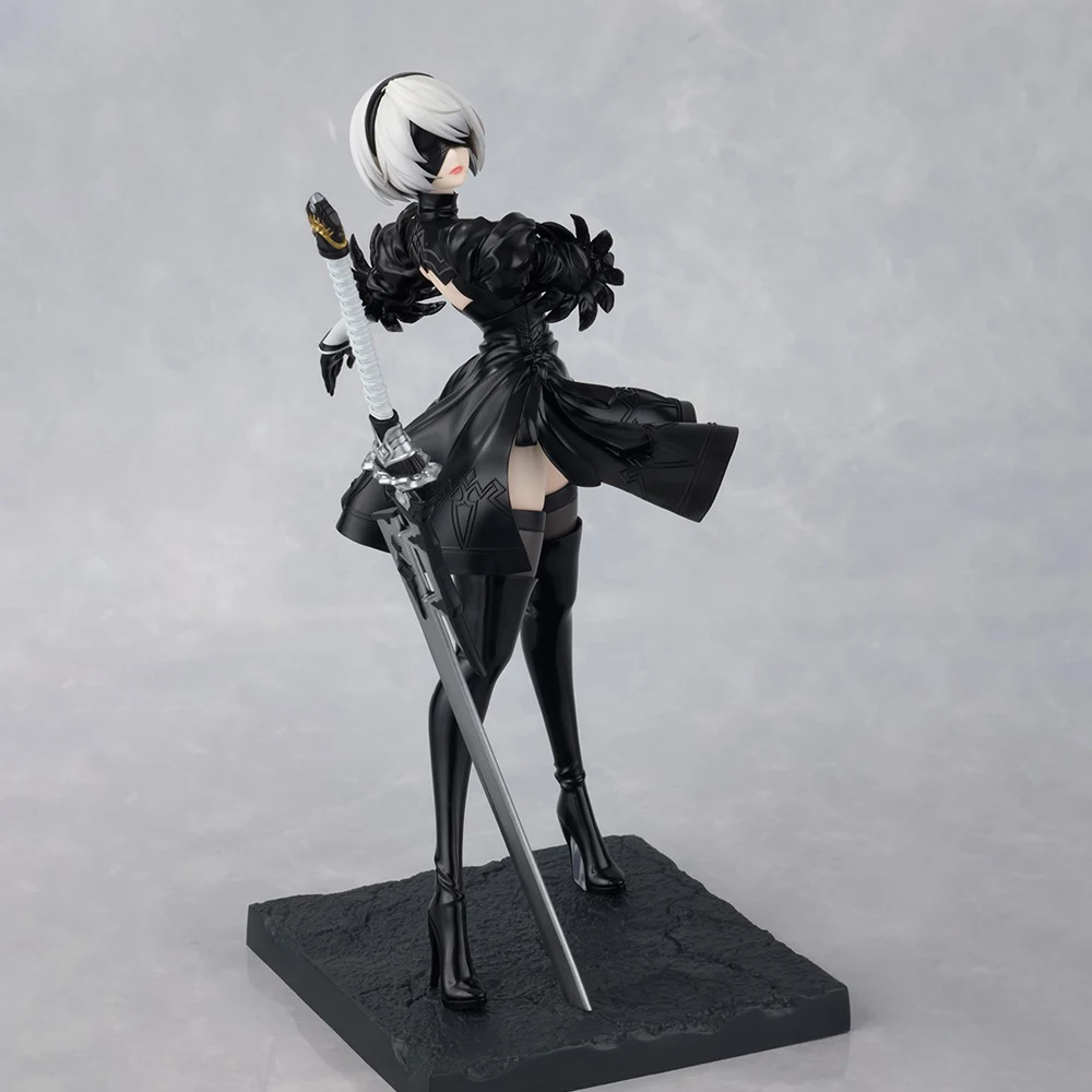 Фото В наличии оригинальный FuRyu TENITOL NieR:Automata 2B YoRHa No. 2 Type B Фигурка Аниме 22 см ПВХ Модель Коллекционные игрушки для мальчиков №2