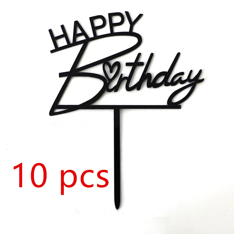 

Золотые черные акриловые топперы для торта WOHLTAO