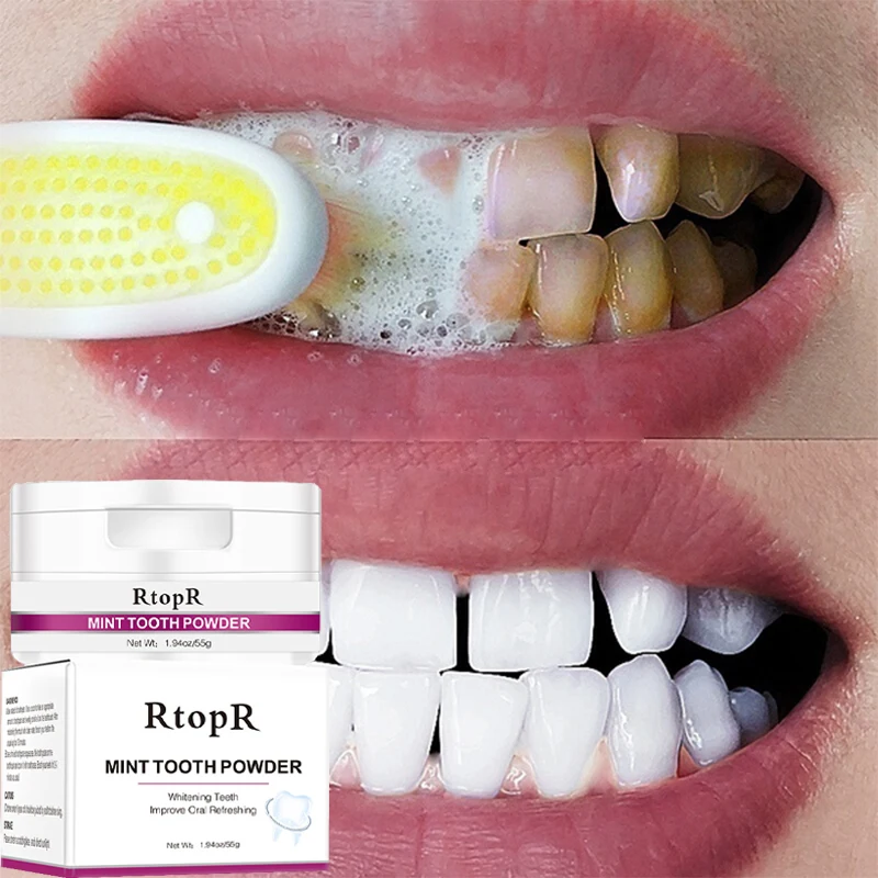 Effective Teeth Whitening Powder Teeth Brighten Oral Hygiene Products Remove Plaque Stains Bleaching Dental Deep Cleaning Care