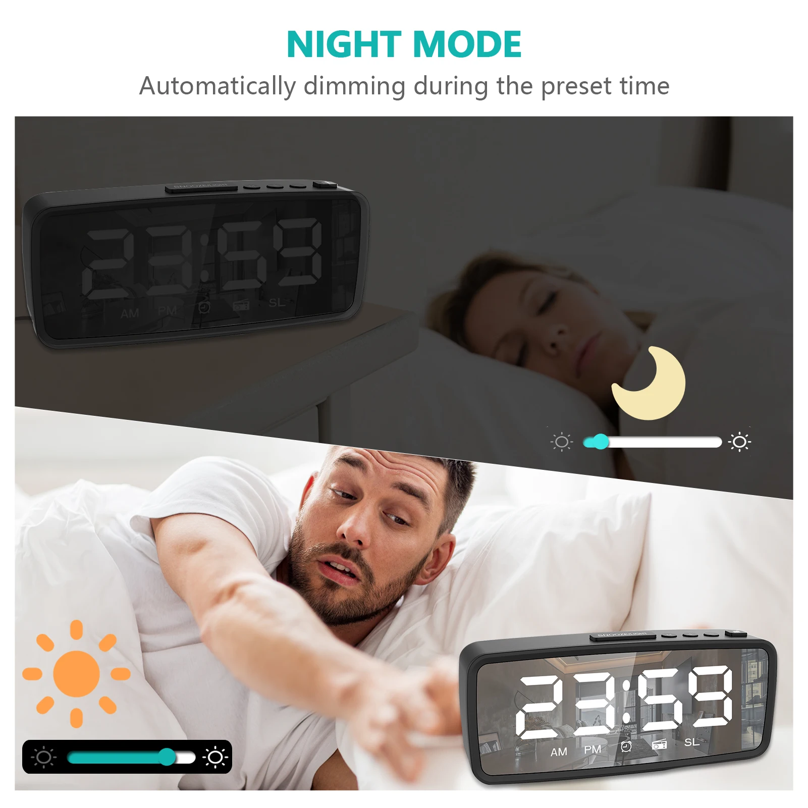 Цифровой будильник 5