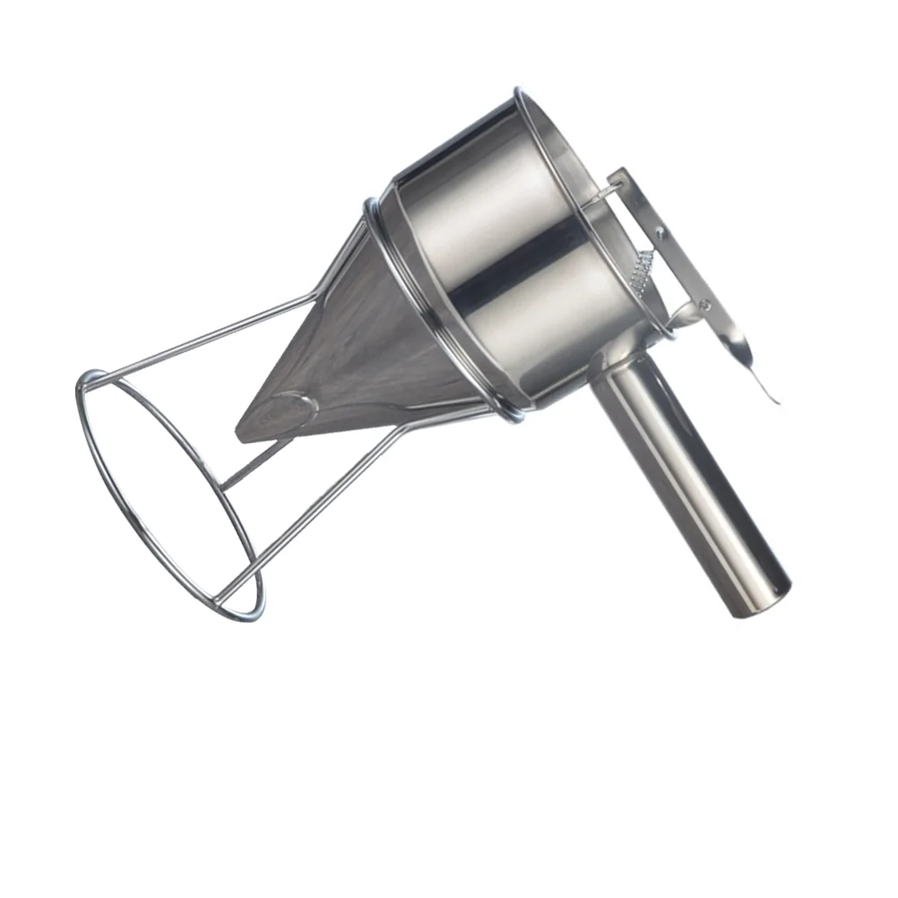 

Stainless Steel Funnel With Racks Confectionery Funnel Octopus Balls Funnel Pancake Dispenser Funnel