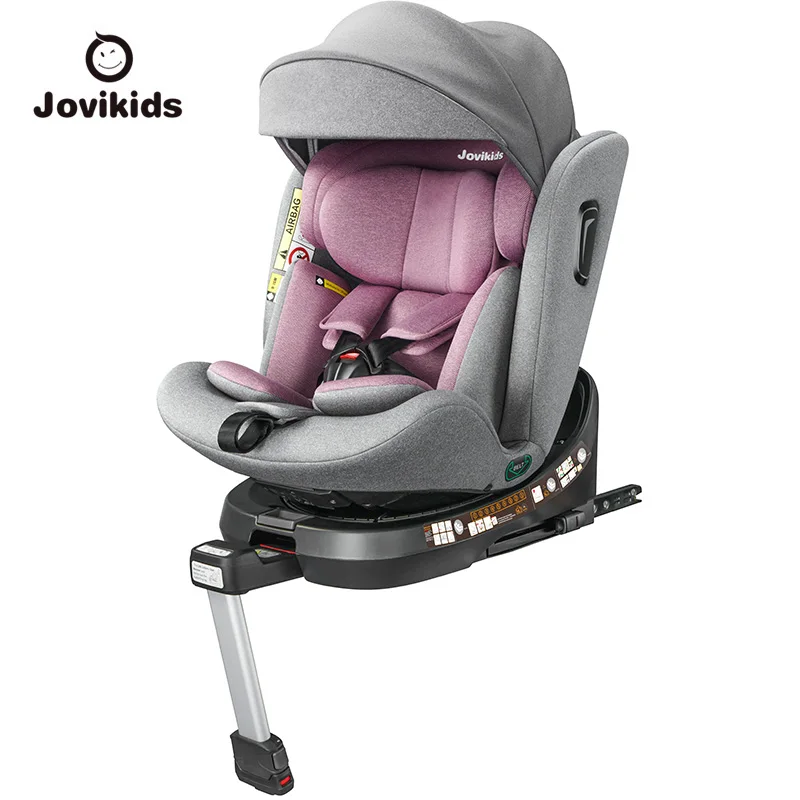 Enlarge Jovikids ISOFIX Car Seat 360 Swivel with Support Leg and Side Protection for Group 0/1/2/3 Rearward and Forward Facing