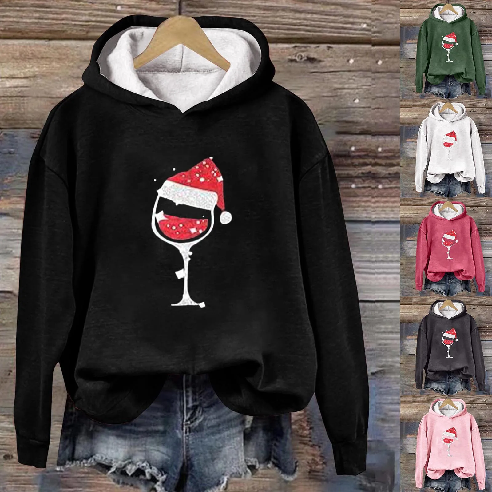 

Женский пуловер с капюшоном, Женская толстовка с длинным рукавом, Модные осенние легкие длинные свитшоты на молнии с рождественским принтом для женщин