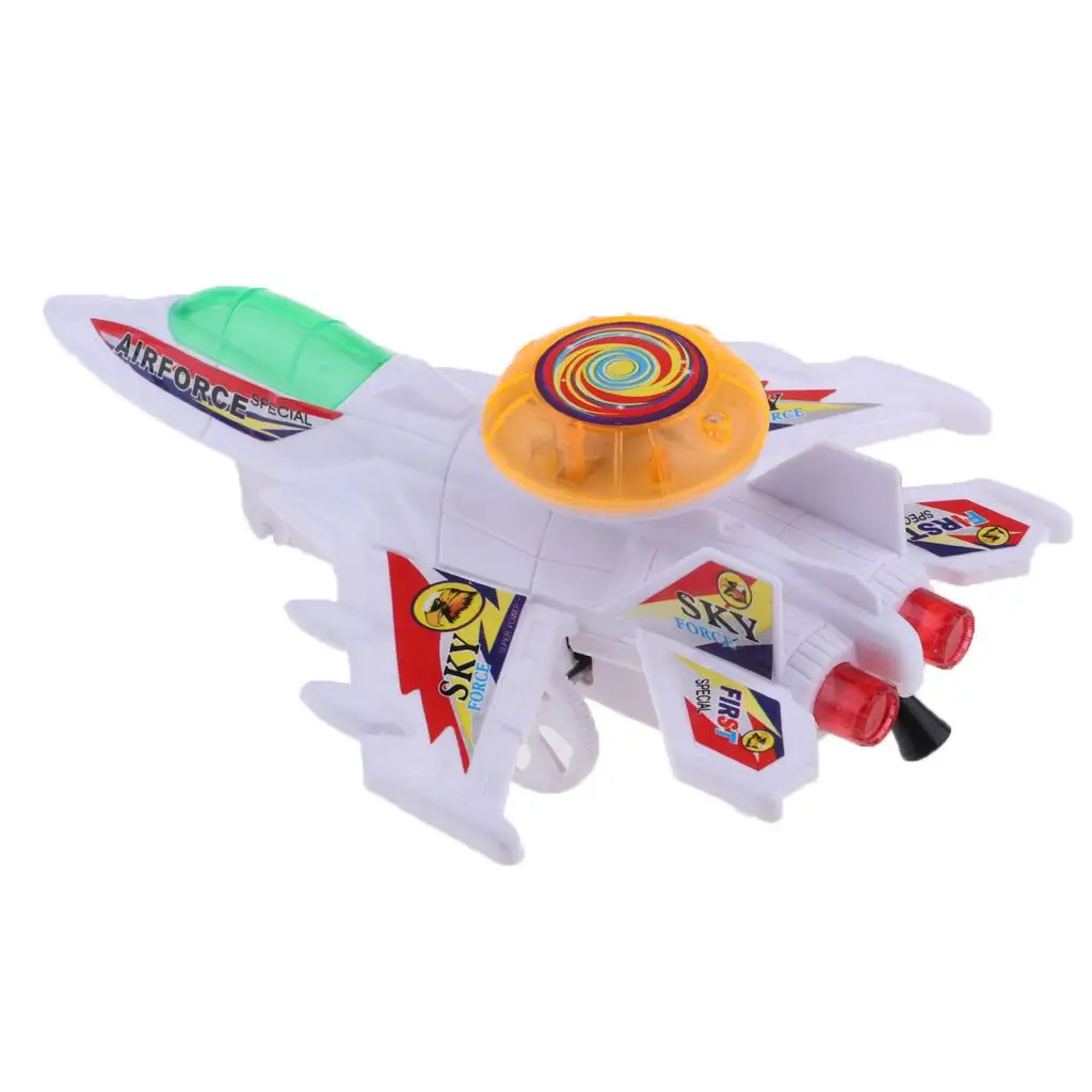 

LED-up Clockwork Aircraft Model Children Preschoolers Toy
