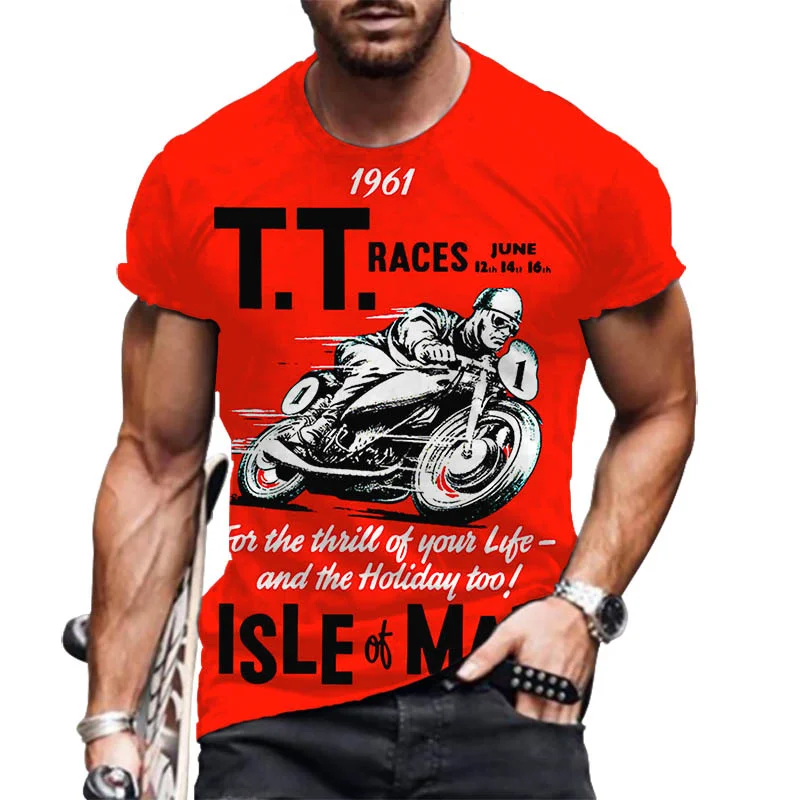 

Oversized T-shirt Summer Brand Motorcycle T Shirt Knight Shirts 3D T Shirt Men Casual Vintage Hip Hop Tee Top Homme Clothes