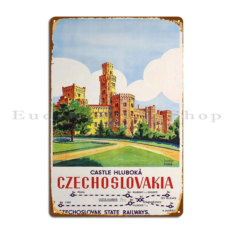 Чешская ретро-постер металлическая фотография Забавный Настенный декор