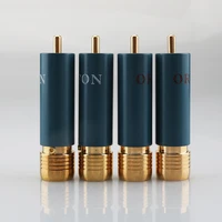 ortofon brass gold plated rca connector plug for audio interconnect cable connector plug