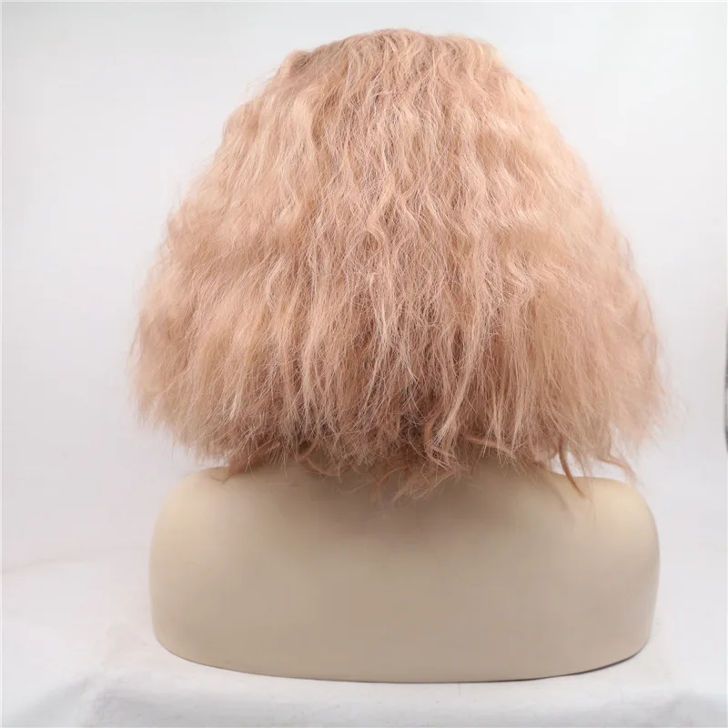 Повязка на голову из химического волокна фронтальный розовый градиентный парик