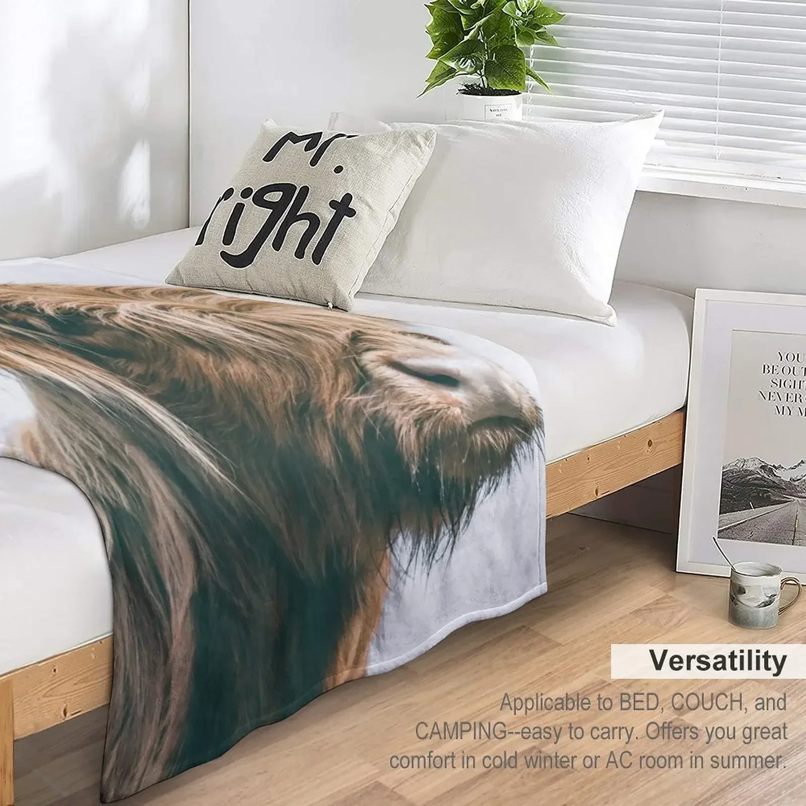 Королевский репортрет горной коровы плед одеяло Hairys винтажные одеяла для