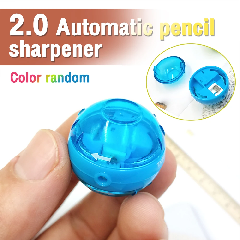 Sharpener 2mm Leads Sharpener Portable Sharpener Double Hole School Office Supply Kids Gift Random Color 2023