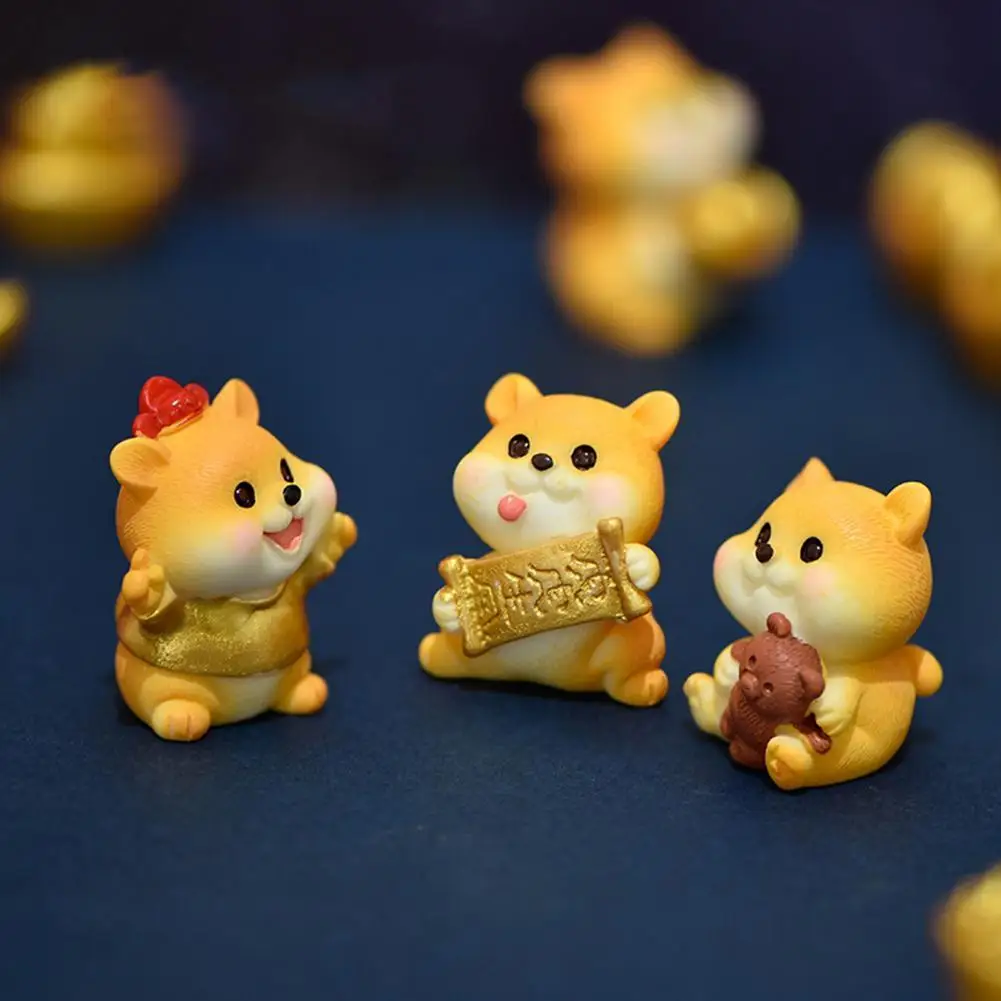 

Dog Statue Widely Applied Small Size Cute Small New Year Dog Micro Landscape Ornaments Dog Figurine Dog Ornament