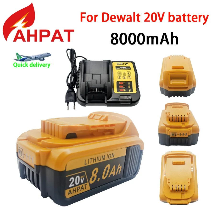 For Dewalt FLEXVOLT 20V/60V MAX Battery 8Ah DCB609 Lithium-ion DCB606 DCB612 DCB205 DCB200 DCB182 Batería for 20V