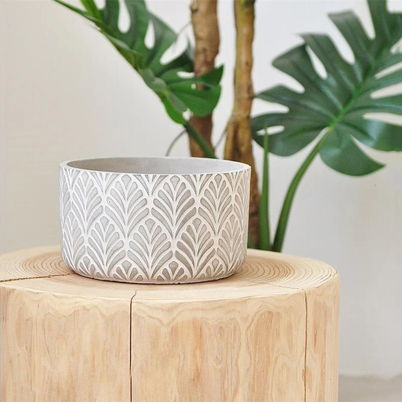 Большой размер Круглый бетонный цветочный горшок силиконовая форма большая