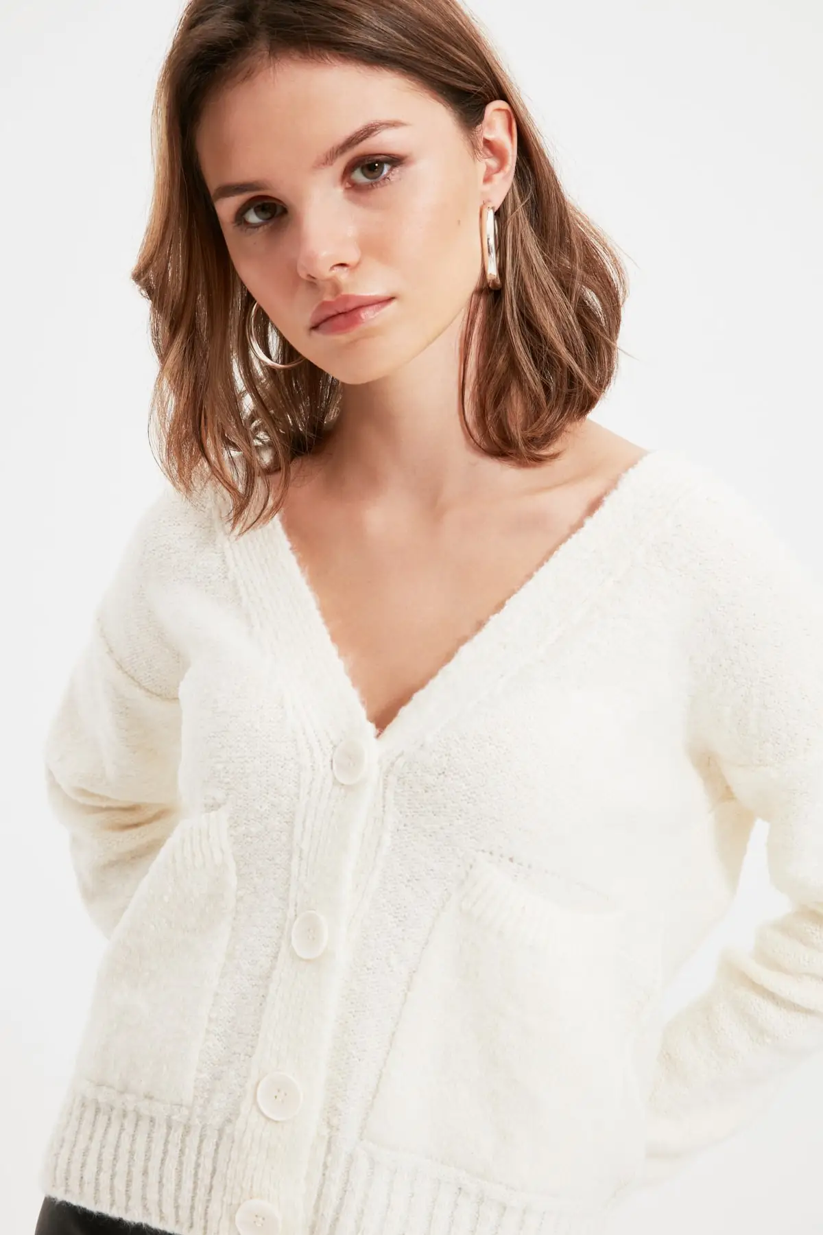 

Trendyol Petite Şardonlu Knitwear Cardigan TWOAW22HI0846