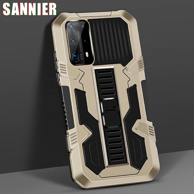 

Shockproof Phone Case for Huawei Nova 7i 6SE 5T 4E 2 Lite Stand Armor Cover For HUAWEI P30 P40 Lite Pro P40Lite E P Smart 2021