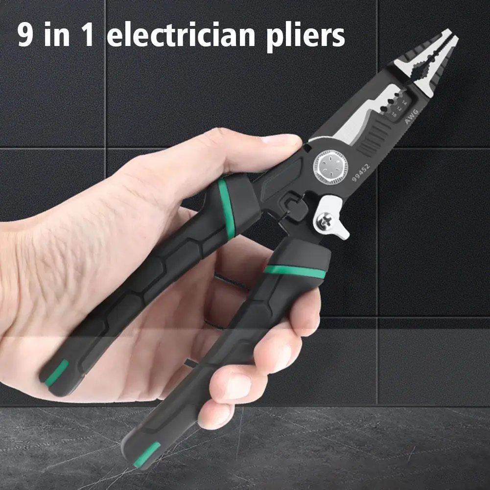 

9 In 1 Multifunction Pliers Wire Stripper Tools Multitool Stripping Crimper Tool Pliers Plier Cable Crimping Cutter Hand Tools