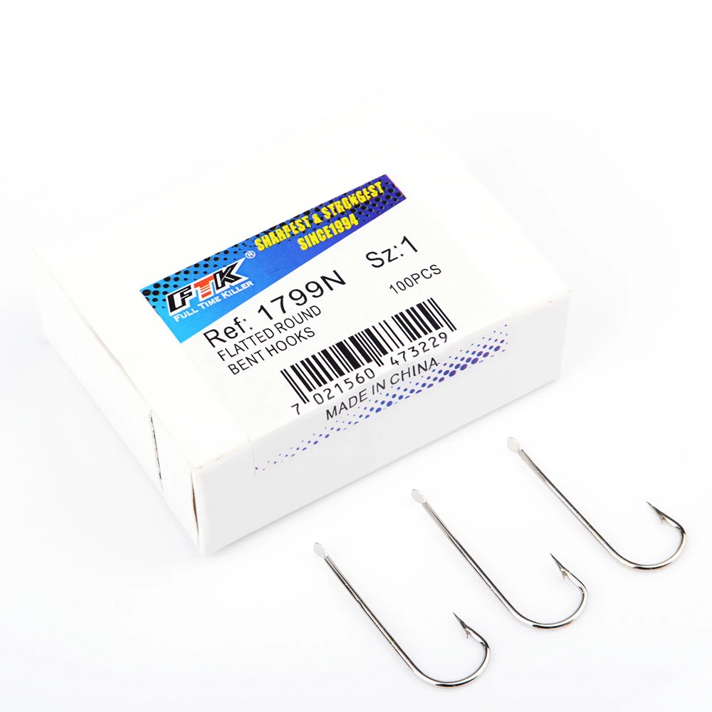 

FTK Barbed Fish Hook Fishhook 100PCS/LOT Size1#-Size9# High Carbon Steel Jigging Carp Fishhooks Fishing Tackle