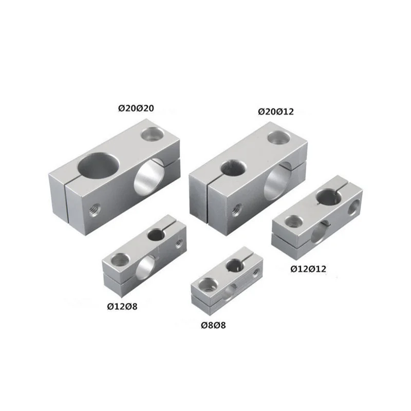 

2pc Pillar Fix Clamp Vertical Fixed Diameter Fastening Aluminum Alloy Optical Axis Cross Block Steel Pipe Fixing Bracket Connect