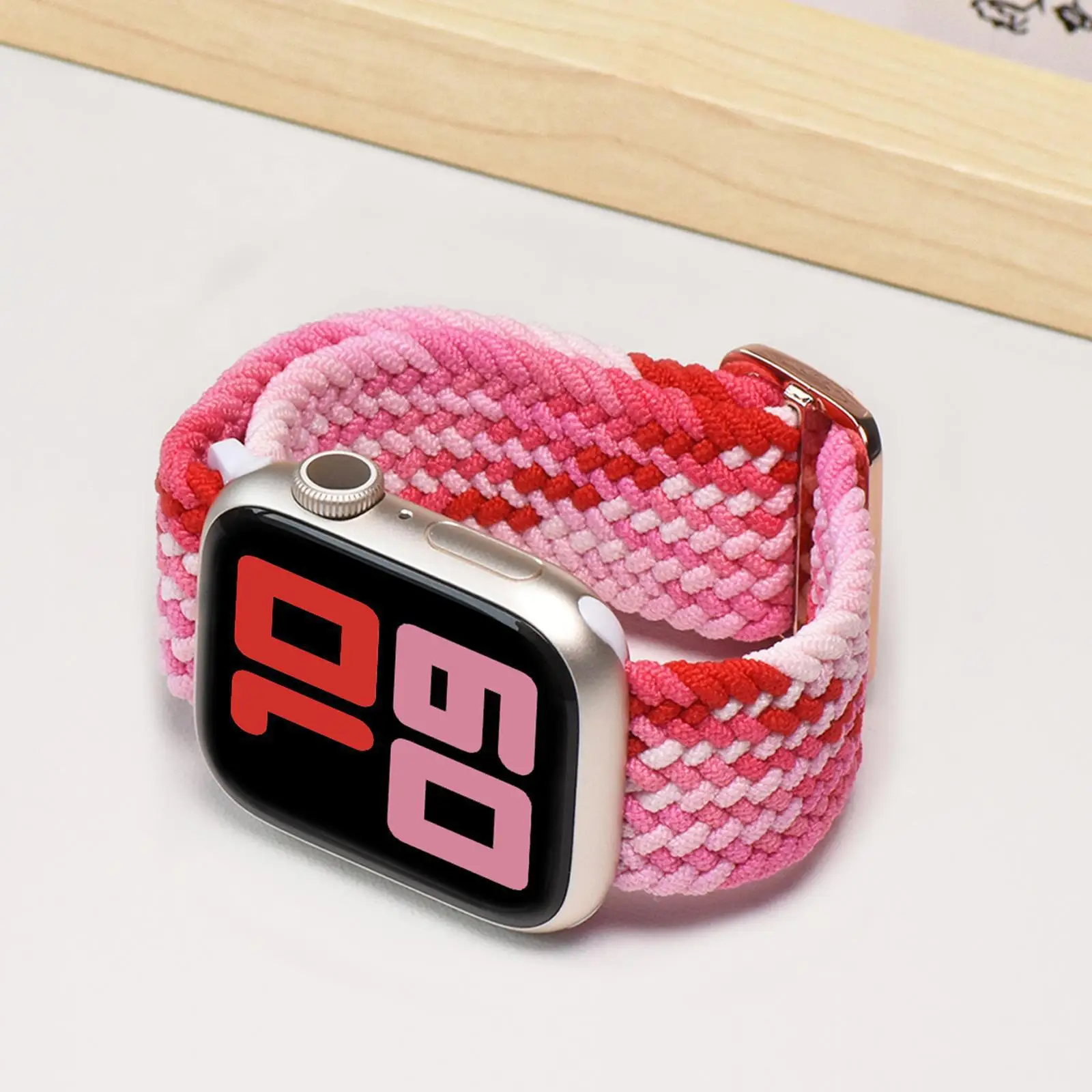 Slip Buckle Nylon Strap For Apple Watch Band 41mm 44mm 45mm 40mm 42mm 49mm Elastic Braided Bracelet iWatch Series 8 7 6 5 se gym