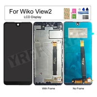 For Wiko View LCD Display Screens With Frame For Wiko View2 W C800 Mobile Phone Touch Screen Digitizer Glass Panel Sensor