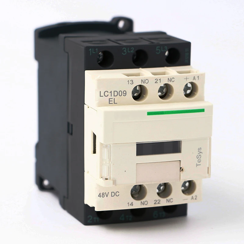 

LC1D09EL DC Электрический магнитный контактор 3P 3NO LC1-D09EL 9A 48V DC катушка