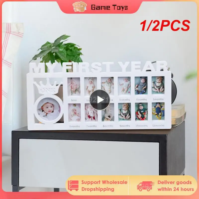 

1/2PCS My First Year Baby Keepsake Frame 0-12 Months Pictures Photo Frame Souvenirs Kids Growing Memory Gift