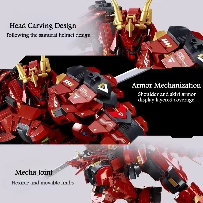 Новый набор строительных блоков Mecha Robot армированный фильм Kai Warrior Mech кубики 923 шт.