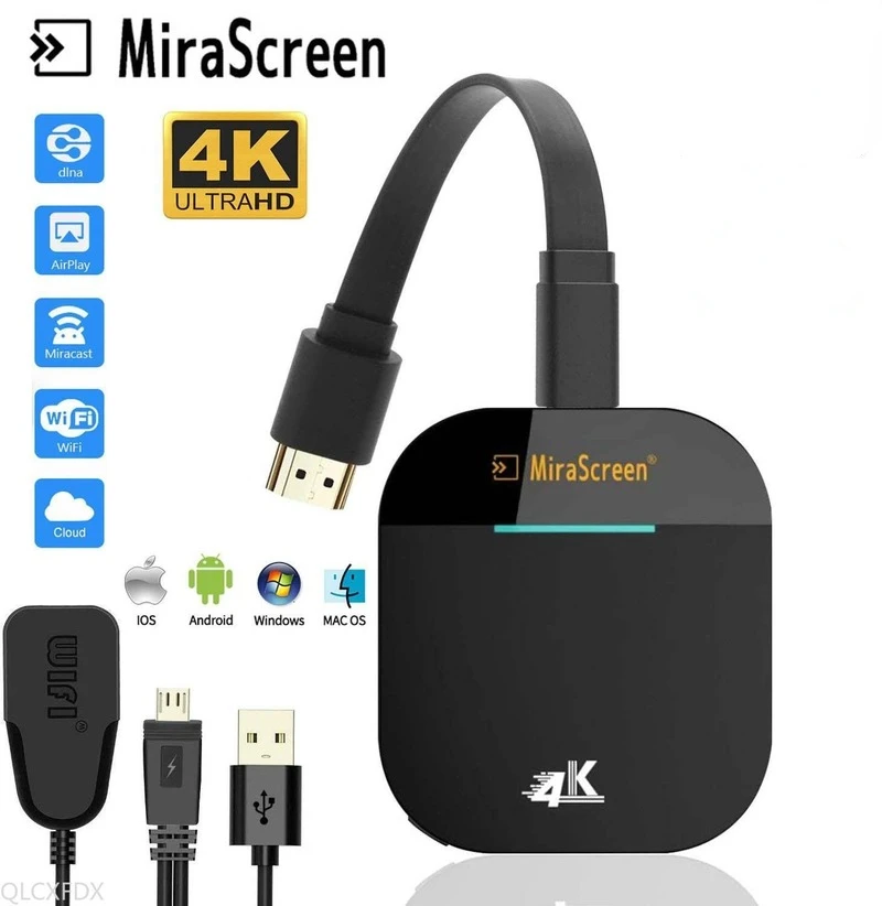 

Экран Mira G5 2,4G 5G 4K беспроводной HDMI-совместимый ключ TV Stick Miracast Airplay приемник Wifi ключ зеркальный экран