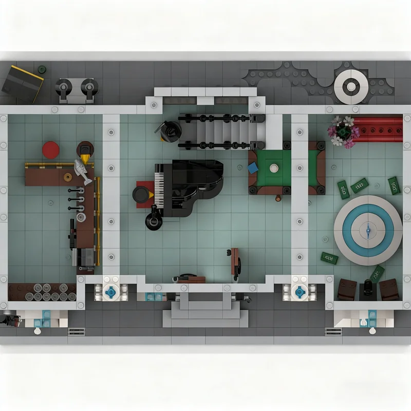 Фото 2956 деталей MOC The Iceberg Lounge Super Heroes DCD: Модель Бэтмена, строительные блоки, архитектурная игрушка, рождественский подарок, идея для детей, DIY №3