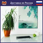 Картина Китаянка У Озера красочная Картина на холсте, современный домашний декор комнаты