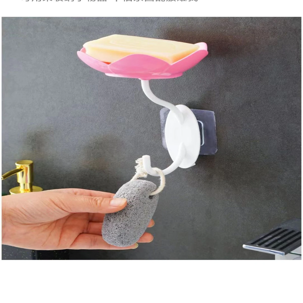 Пластиковая Коробка Для Мыла В Форме Лотоса Двухслойный Держатель Настенная