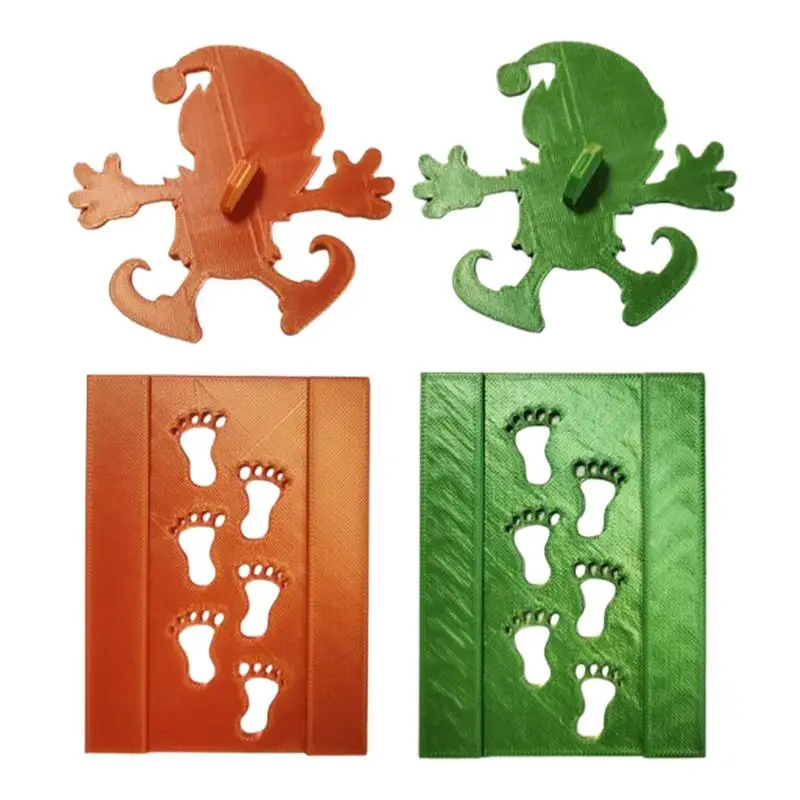 Новый трафарет гнома следы Рождественский карлик эльф подвеска для лазерной