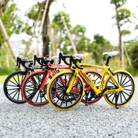 mini bicicleta de liga 18 modelo de bicicleta de metal fundido mountain bike de corrida brinquedo com curvatura de estrada